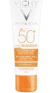 VICHY CAPITAL SOLEIL krem barwiący do twarzy zapobiegający przebarwieniom 3w1, SPF 50+, 50ml