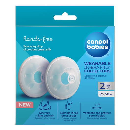 CANPOL Babies Kolektory muszlowe do mleka, 2 sztuki