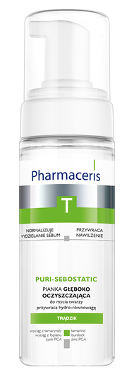 PHARMACERIS T PURI-SEBOSTATIC Pianka głęboko oczyszczająca do mycia twarzy 150 ml