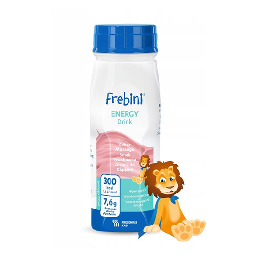 Frebini Energy Drink Smak truskawkowy, 4x200 ml