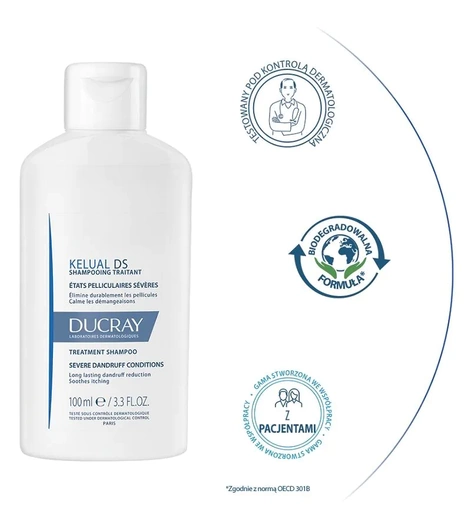 DUCRAY KELUAL DS Specjalistyczny Szampon przeciwłupieżowy, 100ml