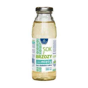 Oleofarm Sok z brzozy z miętą, bez dodatku cukru, 300 ml