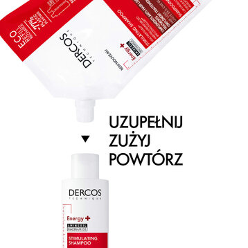 Vichy Dercos Energy+ Szampon wzmacniający Refill, 400 ml