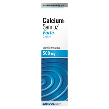 Calcium Sandoz forte 0,5g x 20 tabletki musujące