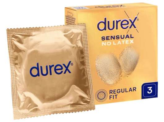 DUREX Sensual No Latex Prezerwatywy, 3 sztuki