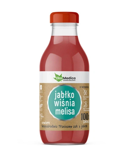 EkaMedica 100% Smaku Jabłko Wiśnia Melisa, 300 ml