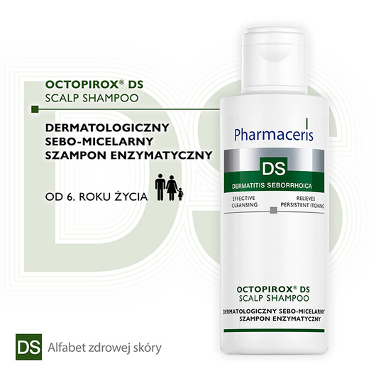 Pharmaceris DS OCTOPIROX® Dermatologiczny sebo-micelarny szampon enzymatyczny, 125ml