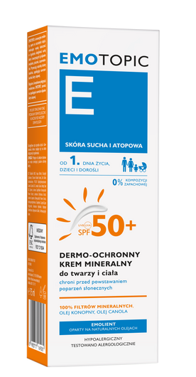 Emotopic Dermo-ochronny krem mineralny SPF 50+ do twarzy i ciała, 75 ml