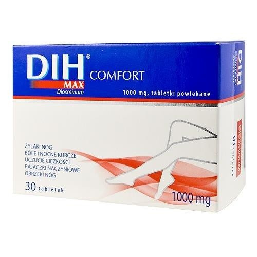 DIH MAX COMFORT 1000 mg x 30 tabletek powlekanych