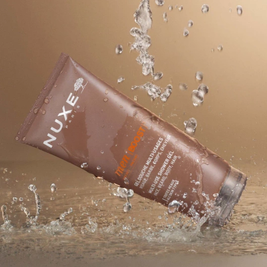 Nuxe Men Boost³ Wielozadaniowy żel pod prysznic do twarzy, brody, ciała i włosów, 200 ml