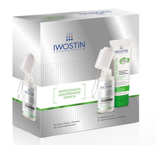IWOSTIN PERFECTIN PURRITIN Peeling na noc 30ml + krem o aktywnym działaniu 40ml 