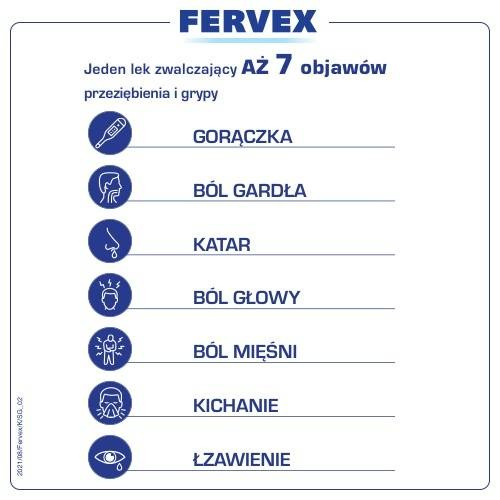 FERVEX granulat, 8 saszetek