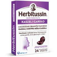 Herbitussin Kaszel i gardło, 24 pastylki do ssania