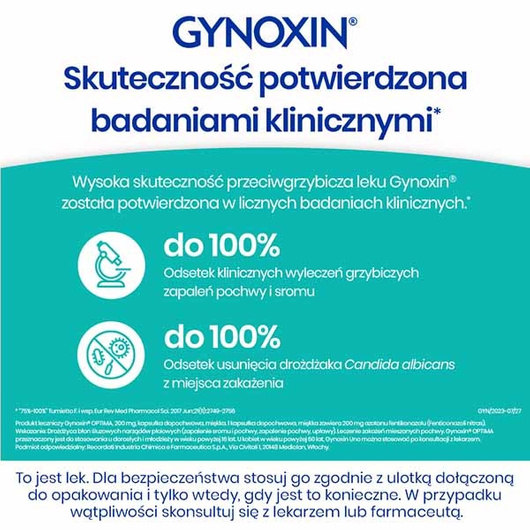 GYNOXIN OPTIMA x 3 kapsułki dopochwowe