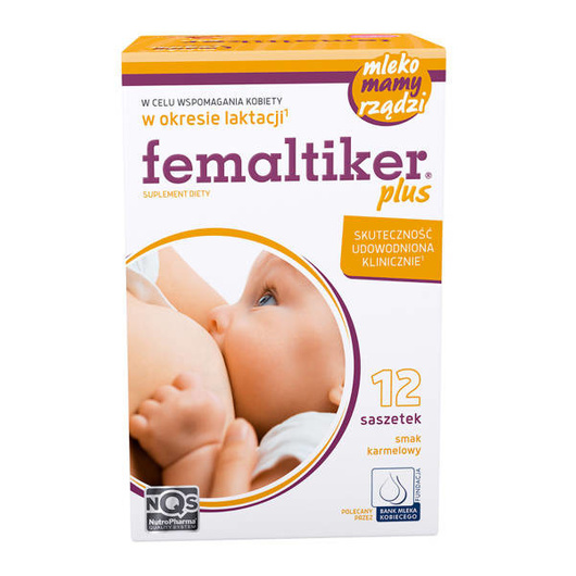 femaltiker® plus proszek o smaku karmelowym, 12 saszetek