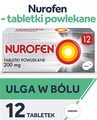 NUROFEN 200 mg x 12 tabletek powlekanych