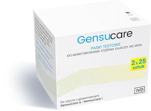 Gensucare Paski testowe, 50 sztuk