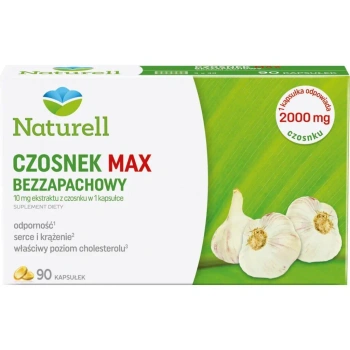 NATURELL CZOSNEK MAX BEZZAPACHOWY, 90 kapsułek