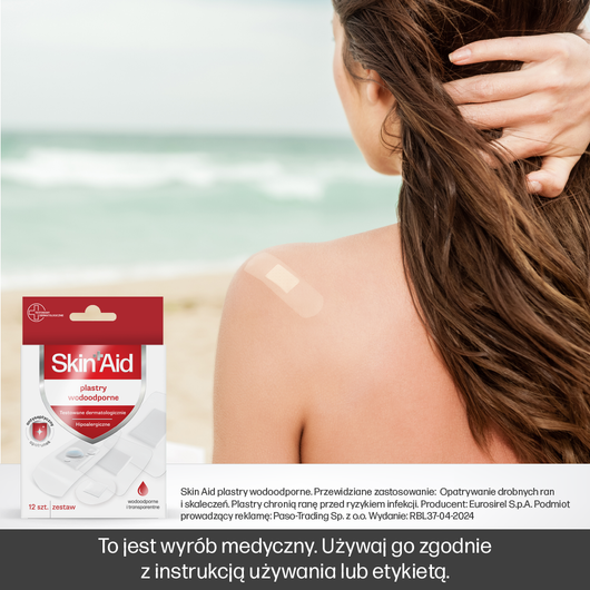 Skin Aid Plastry wodoodporne, 12 sztuk