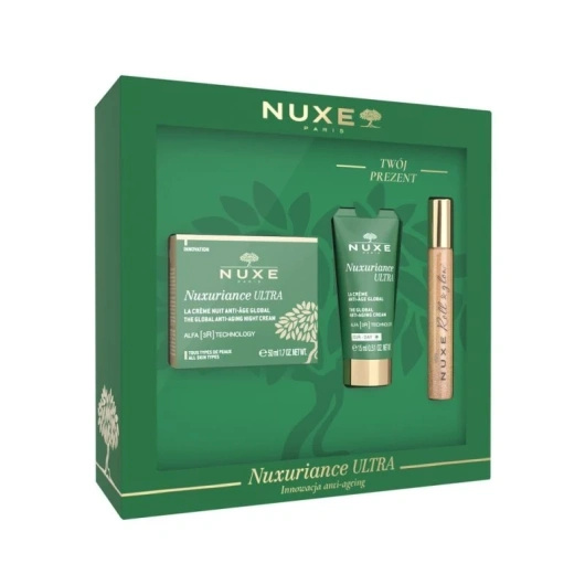 Nuxe Nuxuriance Ultra Zestaw Krem na noc 50ml + Krem na dzień 15 ml + Olejek z drobinkami roll-on 8 ml