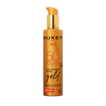 Nuxe Sun Huile Solaire Or SPF 50 Suchy olejek do opalania z drobinkami, 150 ml