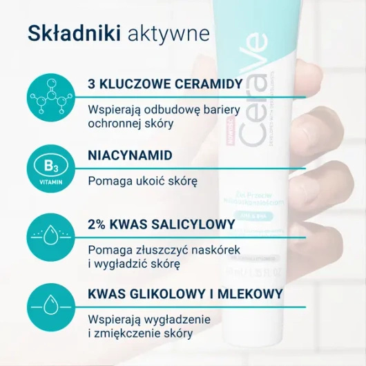 CeraVe Żel Przeciw Niedoskonałościom, 40ml