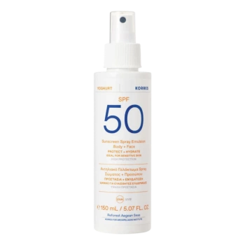 Korres Yoghurt Korres Emulsja ochronna SPF50+ do twarzy i ciała Spray, 150 ml