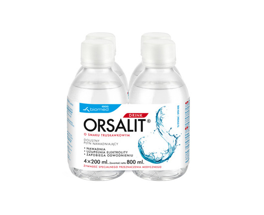 ORSALIT DRINK o smaku truskawkowym 4 x 200ml