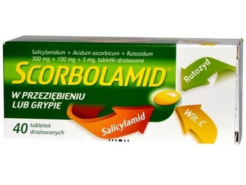 SCORBOLAMID (300 mg + 100 mg + 5 mg) 40 tabletek drażowanych