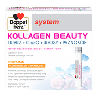 Doppelherz system Kollagen Beauty smak pomarańcza-marakuja, 30 ampułek po 25 ml