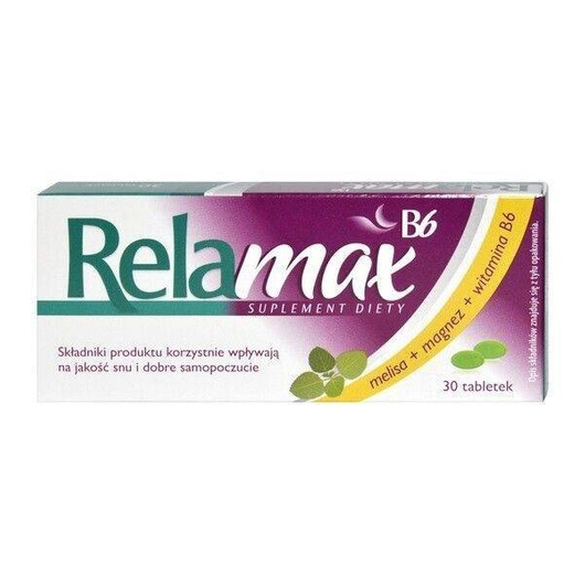 Relamax B6, 30 tabletek, na uspokojenie