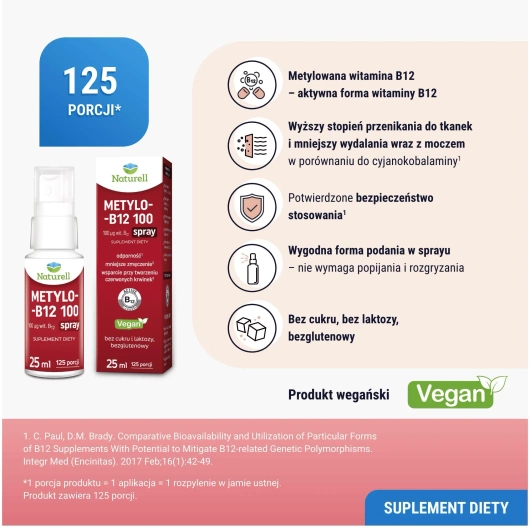Naturell Metylo-B12 100 Spray, 25 ml