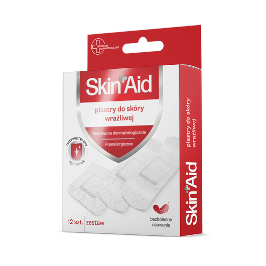 Skin Aid Plastry do skóry wrażliwej, 12 sztuk