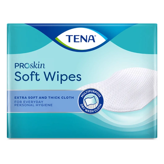 Tena Soft Wipes ProSkin Chusteczki oczyszczające 32 x 30 cm, 135 sztuk