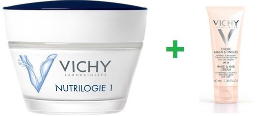 VICHY NUTRILOGIE 1 Krem do skóry suchej 50 ml + IDEAL BODY Krem do rąk 40 ml