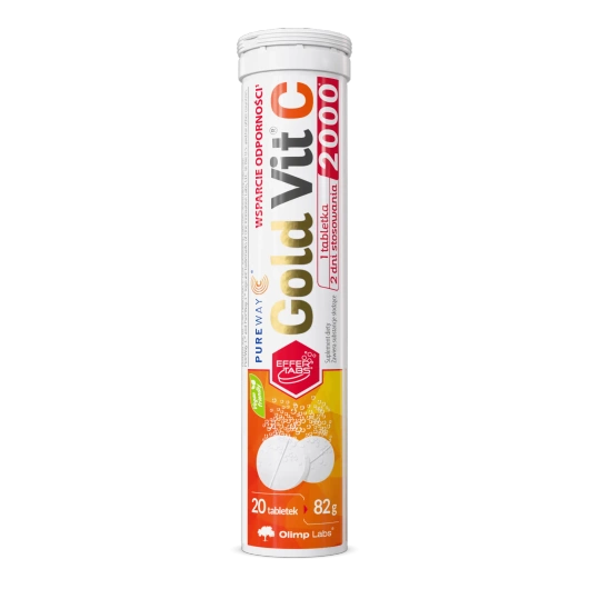 Olimp Gold-Vit® C 2000 Smak pomarńczowy, 20 tabletek musujących