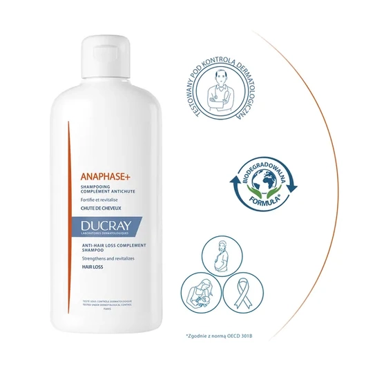 DUCRAY ANAPHASE+ Szampon przeciw wypadaniu włosów, 400 ml