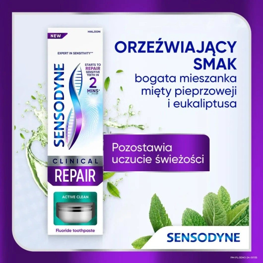 Sensodyne Clinic Repair Active Clean Pasta do zębów, 75 ml