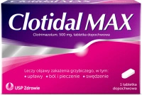 Clotidal MAX tabletka dopochwowa,  Clotrimazol 500mg, 1 sztuka
