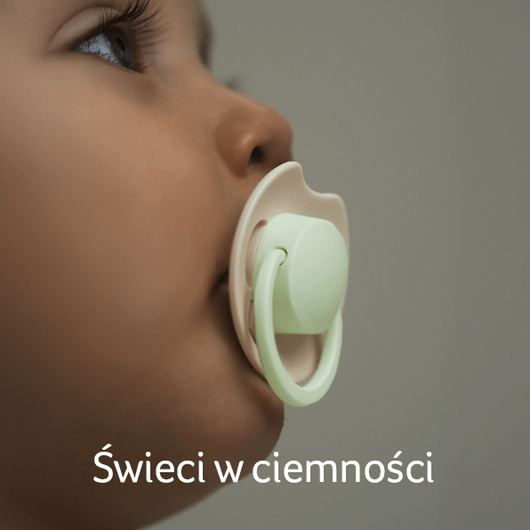 Lovi Prime Smoczek silikonowy dynamiczny 18m+ Ivory Glow/Blush Glow, 2 sztuki