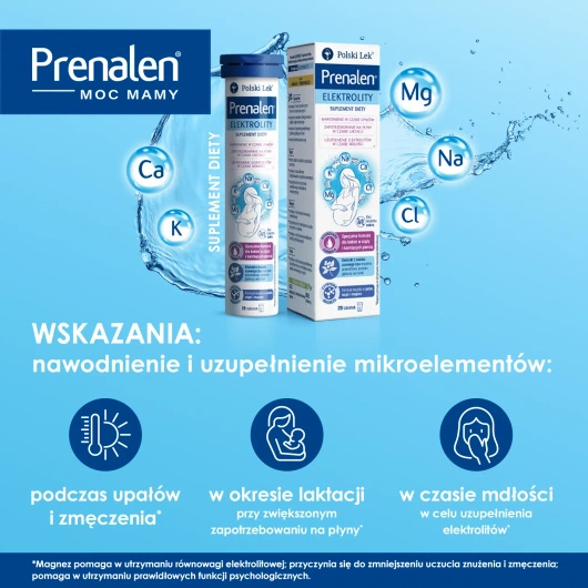 Prenalen Elektrolity, 20 tabletek musujących 