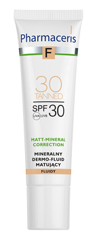 PHARMACERIS F MATT-MINERAL-CORRECTION Mineralny dermo-fluid matujący SPF 30 TANNED 30, 30 ml