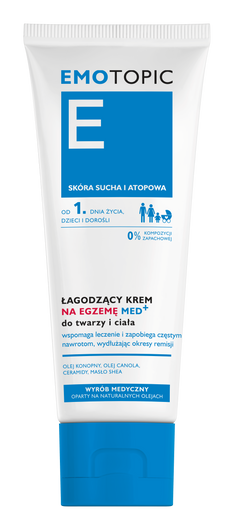 Emotopic Med+ Krem do twarzy i ciała na egzemę, 75ml