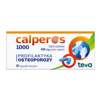 CALPEROS 1000 400 mg, 30 kapsułek twardych