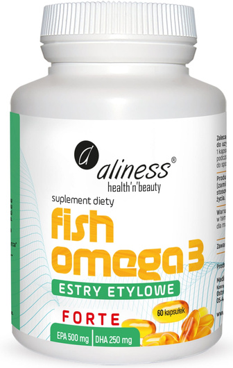 Aliness Fish Omega-3 Forte Estry Etylowe, 60 kapsułek