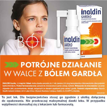 Inaldin Gardło 1,5 mg/ml areozol, 30 ml