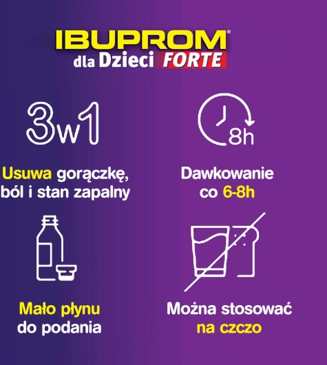 IBUPROM DLA DZIECI FORTE zawiesina doustna 100 ml 