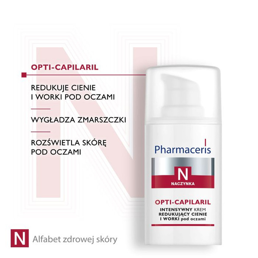 Pharmaceris N Opti-Capilaril Intensywny krem redukujący cienie i worki pod oczami, 15 ml