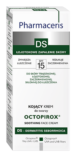 PHARMACERIS DS OCTOPIROX® Krem kojący do twarzy SPF15, 30 ml