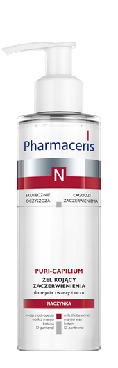 PHARMACERIS N PURI-CAPILIUM Żel kojący zaczerwienienia do mycia twarzy i oczu 190ml